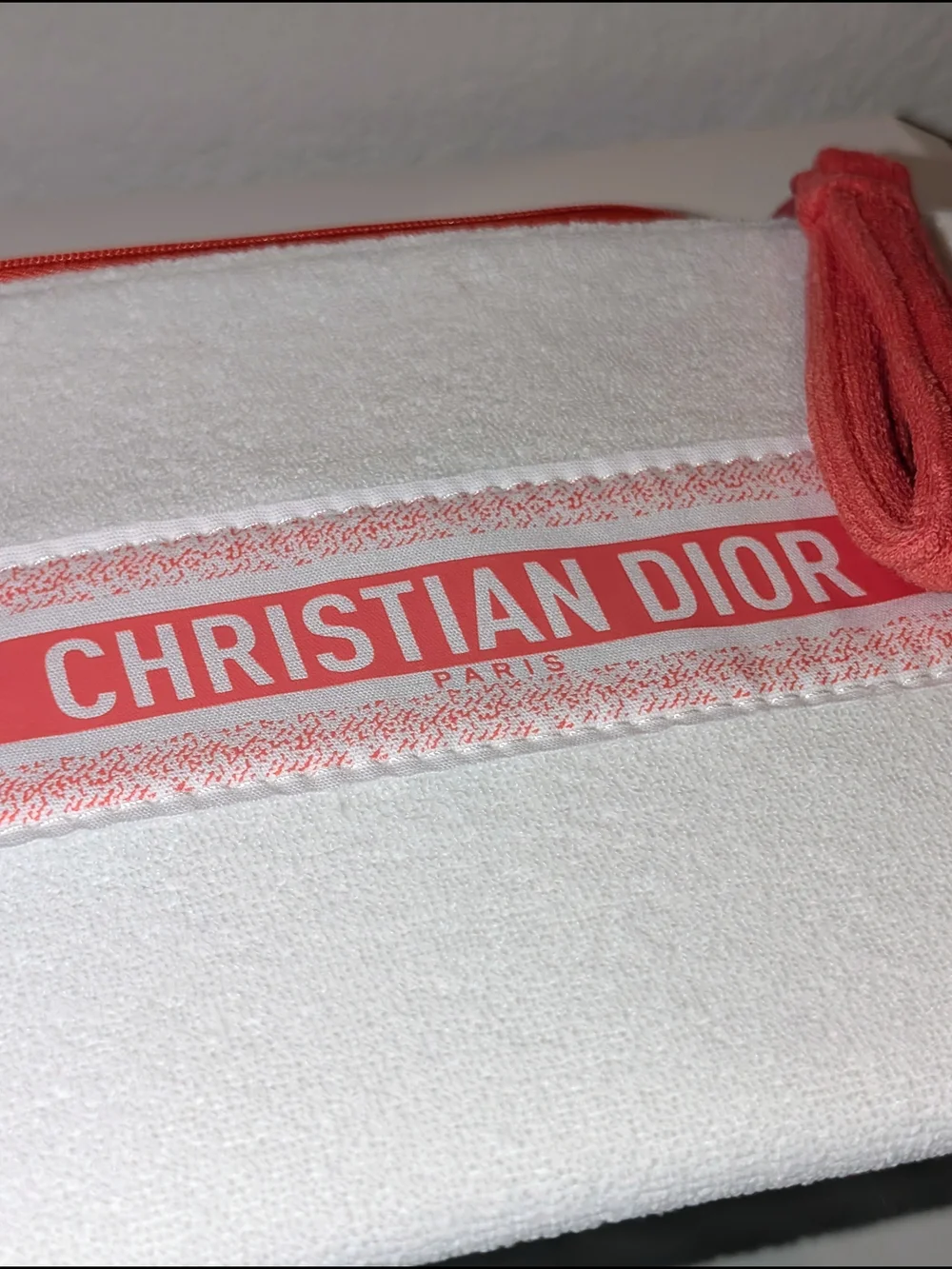 Christian Dior Coral & White Wristlet GWP Limited Edition 2024